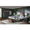 Vintage Market Kettle Black and Barnwood Oak Bobbin Post Bedroom Set