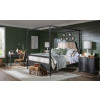 Vintage Market Kettle Black and Barnwood Oak Bobbin Post Canopy Bedroom Set
