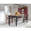 Vintage Market Kettle Black and Barnwood Oak Counter Height Dining Room Set w/ Windsor Chair Choices
