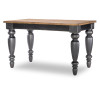 Vintage Market Kettle Black and Barnwood Oak Counter Height Table