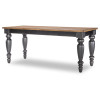 Vintage Market Kettle Black and Barnwood Oak Counter Height Dining Room Set w/ Windsor Chair Choices