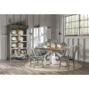 Vintage Market Picket Fence and Barnwood Oak Round Dining Room Set w/ Northern Moss Windsor Chairs