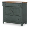 Vintage Market Mallard Green and Barnwood Oak Washstand Accent Chest