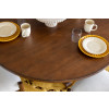 Lake House Pinecone Round Dining Room Set w/ Pinecone Woven Back Chairs