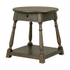 Lake House Dried Tobacco Round End Table w/ Drawer
