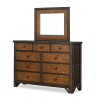 Lake House Sailcloth Jenny Lind Bedroom Set w/ Pinecone and Dried Tobacco Casegoods