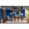 Lake House Pinecone and Dried Tobacco Dining Room Set w/ Pinecone Woven Back Chairs