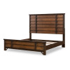 Lake House Pinecone and Dried Tobacco Louvered Panel Bed