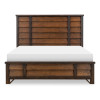 Lake House Pinecone and Dried Tobacco Louvered Panel Bed