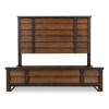 Lake House Pinecone and Dried Tobacco Louvered Panel Bed