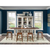 Lake House Sailcloth and Pinecone Counter Height Dining Room Set w/ Pinecone Stools