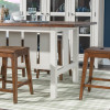 Lake House Sailcloth and Pinecone Counter Height Dining Room Set w/ Pinecone Stools
