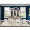 Lake House Sailcloth and Pinecone Counter Height Dining Room Set w/ Sailcloth Stools