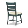 Lake House Pinecone and Dried Tobacco Dining Room Set w/ Sea Glass Ladder Back Chairs
