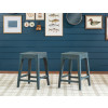 Lake House Sea Glass Counter Height Backless Stool (Set of 2)