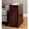 Lilith I Side Table w/ USB and Power Outlet (Cherry)