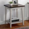 Banjar Side Table (Antique White and Antique Walnut)