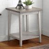 Banjar Side Table (Antique White and Antique Warm Gray)