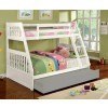 Canberra Twin/ Full Bunk Bed (White)