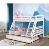 Elaine Twin over Full Bunk Bed w/ Trundle (White)