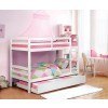 Elaine Twin over Twin Bunk Bed w/ Trundle (White)