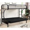 Alanna Metal Bunk Bed w/ Futon Base (Black)
