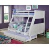 Hoople Twin over Full Bunk Bed w/ Trundle (White)