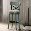 Clarence 29 Inch Swivel Barstool (Antique Green) (Set of 2)