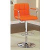 Corfu Adjustable Height Swivel Bar Stool (Orange)