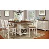 Sabrina Counter Height Dining Set (Cherry and White)