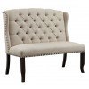 Sania I Rustic 2-Seat Loveseat Bench