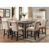 Sania III Counter Height Dining Set w/ Beige Chairs