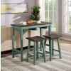 Elinor 3-Piece Bar Table Set (Antique Blue and Gray)