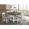 Stacie Counter Height Dining Set (White and Gray)