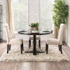 Alfred Round Dining Room Set w/ Ivory Chairs