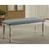 Siobhan II Bench (Antique White / Gray)