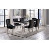 Neuveville Dining Room Set w/ Black Tabletop and Black Chairs