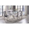Neuveville Dining Room Set w/ White Tabletop and Gray Chairs