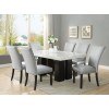 Camila Rectangular Dining Room Set w/ Silver Chairs