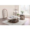 Mika Cushioned Occasional Table Set (Antique Oak)