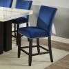 Camila Counter Height Chair (Blue Velvet) (Set of 2)