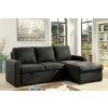Arabella Sectional w/ Pull Out Sleeper (Dark Gray)
