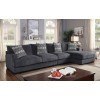 Kaylee Large L-Shaped Sectional w/ Right Chaise (Gray)