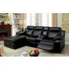 Hardy Reclining Sectional w/ Console (Black)
