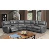 Joanne Power Reclining Sectional (Gray)