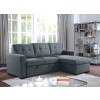 Jacob Sectional w/ Pull-Out Sleeper (Dark Gray)