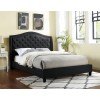 Carly Black Upholstered Bed