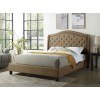 Carly Brown Upholstered Bed