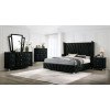 Carissa Upholstered Bedroom Set (Black)