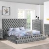 Stefania Gray Upholstered Bedroom Set